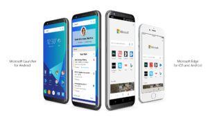 Microsoft Edge and Microsoft Launcher